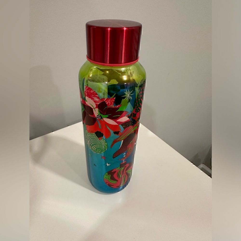 Starbucks Holiday Christmas 2023 Festive Glass Tumbler / Water Bottle New - Picture 2 of 4